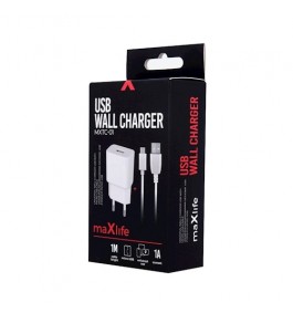 Maxlife Reseladdare Micro USB med USB kabel - Vit