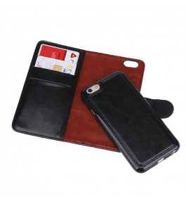 Plånboksfodral exklusivt magnet iPhone 5/5S/5SE - Svart