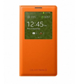 Samsung Galaxy Note 3 4G SM-N9005 32GB Vit med orange läderfodral | GOTT SKICK | OLÅST