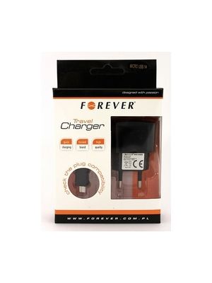 Forever Reseladdare Micro USB med USB kabel - Svart