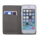 Plånboksfodral magnet iPhone 5/5S/5SE - Metallic